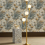 Торшер с золотым каркасом в виде стебля с листьями Inspired by Nature варинант исполнения - 4 | Loft Concept в Липецке