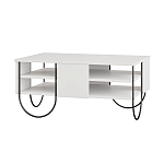 Стол журнальный прямоугольной формы с 2-мя полками белого цвета NORFOLK WHITE варинант исполнения - 1 | Loft Concept в Липецке