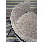 Стул полукруглый с каркасом из металла и мягким сиденьем и спинкой Soft Chenille варинант исполнения - 7 | Loft Concept в Липецке