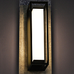 Уличный настенный светильник прямоугольный с чёрной рамкой Geometric Glow варинант исполнения - 2 | Loft Concept в Липецке