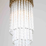 Подвесной светильник с прозрачными стеклянными подвесками и металлическим основанием Nembus варинант исполнения - 3 | Loft Concept в Липецке