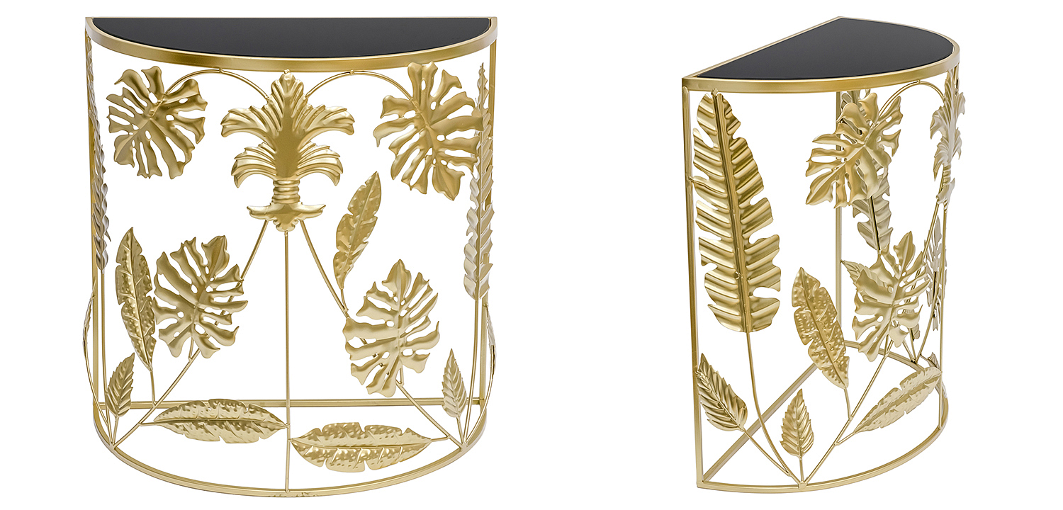 Консоль Tropical Gold Leaves Console Консоль Tropical Gold Leaves Console - Loft-Concept в Липецке