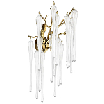 Бра с бронзовыми акцентами и прозрачными стеклянными каплями Droplet Bra варинант исполнения - 1 | Loft Concept в Липецке