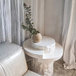 Дизайнерский журнальный стол цилиндрической формы фактурный Mylepen варинант исполнения - 3 | Loft Concept в Липецке