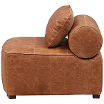 Кожаное модульное кресло коричневое без подлокотников с подушкой Coul Leather Modular Armchair варинант исполнения - 3 | Loft Concept в Липецке