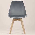 Стул с мягким велюровым сиденьем Arvika Grey варинант исполнения - 3 | Loft Concept в Липецке