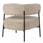 Кресло полукруглое мягкое с буклированной обивкой Armchair with Boucle Upholstery варинант исполнения - 1 | Loft Concept в Липецке
