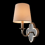 Бра с белым текстильным абажуром и фигурным основанием с зеркальной вставкой Vitorino варинант исполнения - 21 | Loft Concept в Липецке