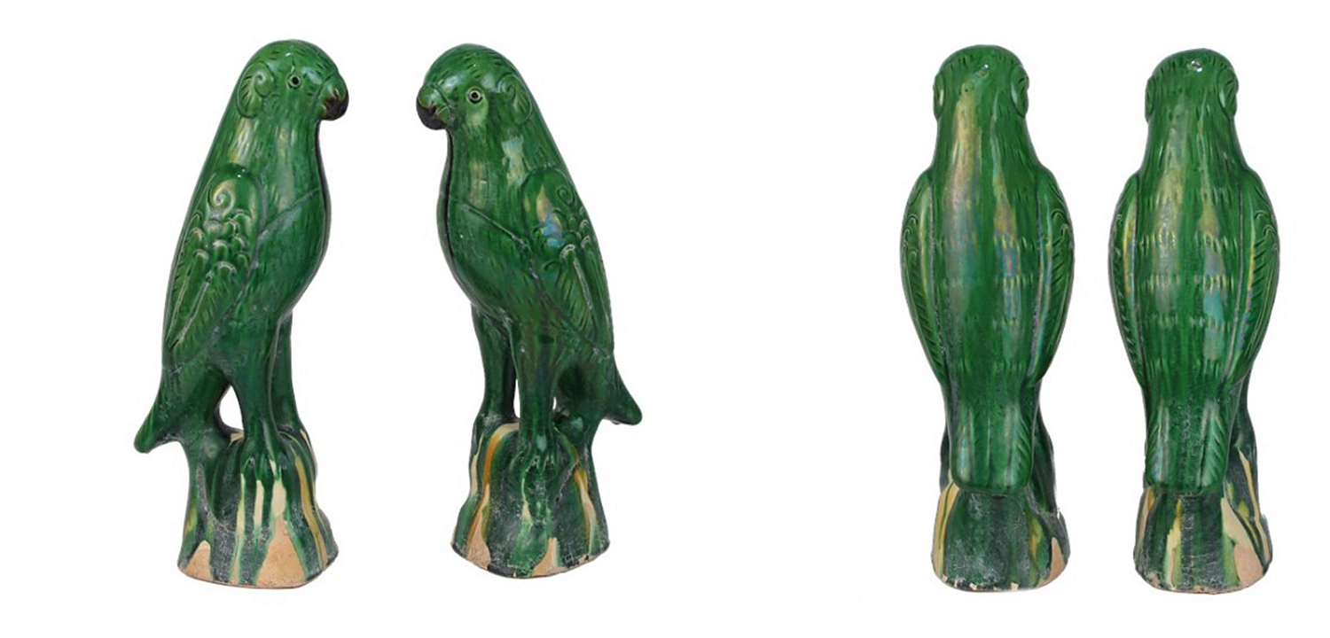 Статуэтка Green Parrot Porcelain Статуэтка Green Parrot Porcelain - Loft-Concept в Липецке
