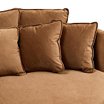 Кушетка круглая с обивкой из велюра коричневая Milky Brown Chair варинант исполнения - 6 | Loft Concept в Липецке