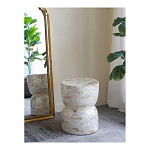 Приставной столик с мозаичным рисунком из раковин устриц Bone Inlay варинант исполнения - 5 | Loft Concept в Липецке