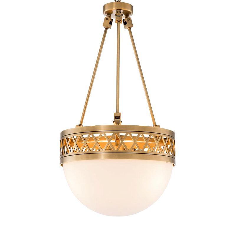 Люстра Chandelier Bistroquette Латунь Античная полированная Белый Люстра Chandelier Bistroquette Латунь Античная полированная Белый в Липецке | Loft Concept