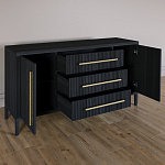 Буфет Primo с тремя ящиками и двумя фасадами Черный дуб варинант исполнения - 6 | Loft Concept в Липецке