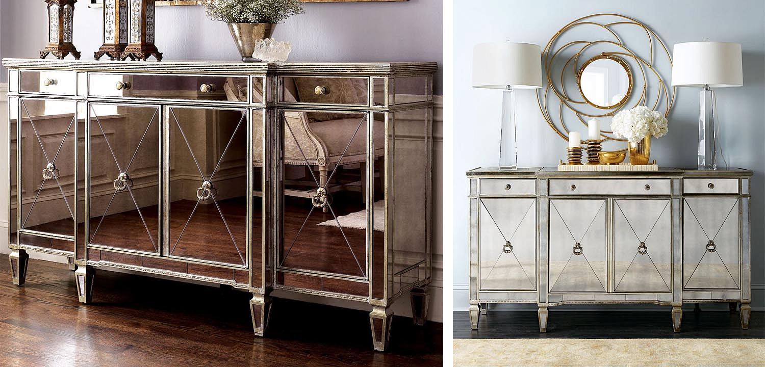 Комод зеркальный Celso Mirrored Chest of drawers 3 ящика и 4 дверцы Комод зеркальный Celso Mirrored Chest of drawers 3 ящика и 4 дверцы - Loft-Concept в Липецке