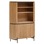 Буфет высокий из дерева манго и металла с открытыми полками и 2-мя дверцами Toinette варинант исполнения - 1 | Loft Concept в Липецке