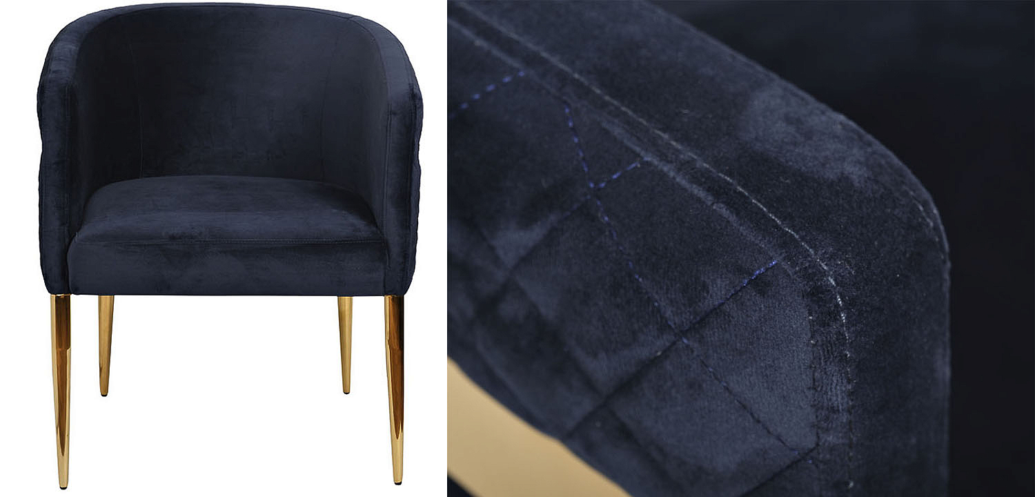 Полукресло Jhon blue velour Полукресло Jhon blue velour - Loft-Concept в Липецке