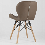 Стул с коричневым сиденьем из экокожи JEROEN варинант исполнения - 5 | Loft Concept в Липецке