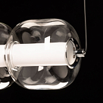 Люстра линейная с 6-ю прозрачными стеклянными плафонами округлой формы HANDLE GRAPE варинант исполнения - 10 | Loft Concept в Липецке