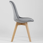 Стул с мягким велюровым сиденьем Arvika Grey варинант исполнения - 2 | Loft Concept в Липецке