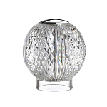 Настольная лампа с прозрачным шарообразным плафоном на цилиндрической подставке Crystal Globule варинант исполнения - 5 | Loft Concept в Липецке