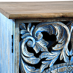 Комод с резным фасадом Blue Carved Chest of Drawers варинант исполнения - 4 | Loft Concept в Липецке