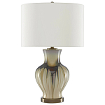 Настольная лампа фарфоровая с тканевым абажуром Caramel  варинант исполнения - 2 | Loft Concept в Липецке