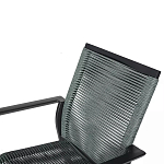 Стул темно-серый с высокой плетеной спинкой и сиденьем Braided Strength варинант исполнения - 8 | Loft Concept в Липецке