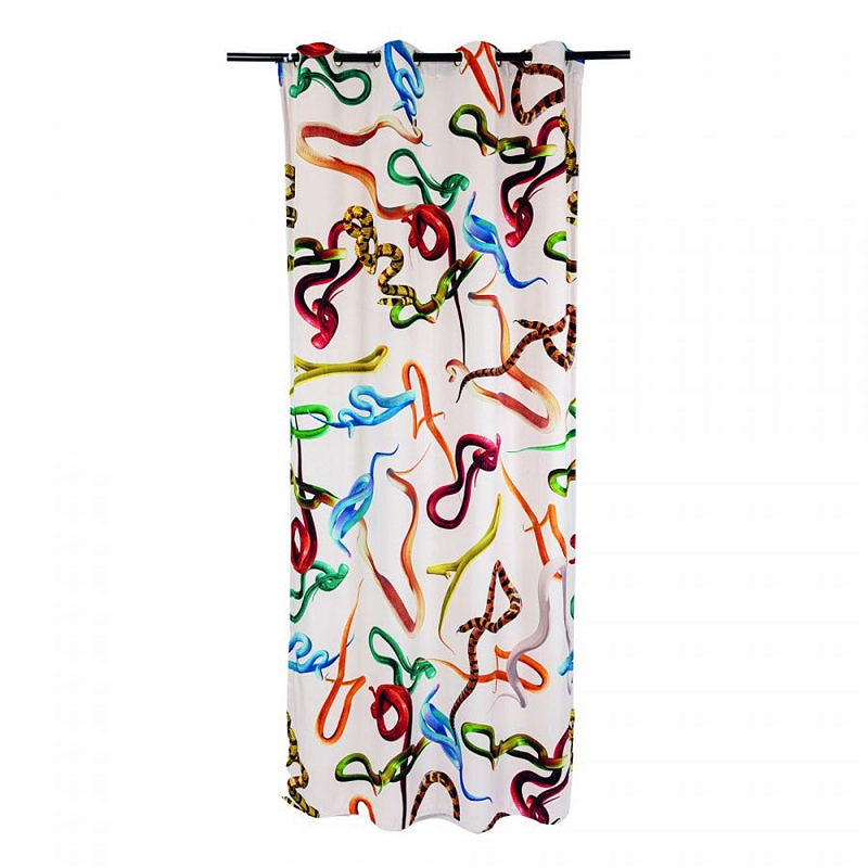 Штора Seletti Snakes White Белый Мульти Штора Seletti Snakes White Белый Мульти в Липецке | Loft Concept