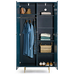 Шкаф двухдверный Scale Ornament Blue Wardrobe варинант исполнения - 7 | Loft Concept в Липецке