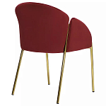 Стул бордовый на золотистых ножках Burgundy Chair варинант исполнения - 3 | Loft Concept в Липецке