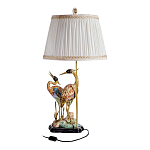 Настольная лампа с абажуром и основанием в виде двух цапель Porcelain Heron Lamp варинант исполнения - 2 | Loft Concept в Липецке