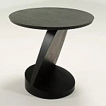 Дизайнерский журнальный столик чёрный с круглой столешницей Arycy варинант исполнения - 8 | Loft Concept в Липецке