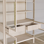 Витрина Primo со стеклянными фасадами и буфетом шпон Светлый дуб варинант исполнения - 7 | Loft Concept в Липецке