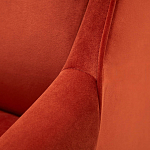 Дизайнерское кресло оранжевое в мягкой велюровой обивке Granger Armchair Orange варинант исполнения - 4 | Loft Concept в Липецке