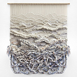 Дизайнерское современное текстильное панно Жемчуг варинант исполнения - 2 | Loft Concept в Липецке