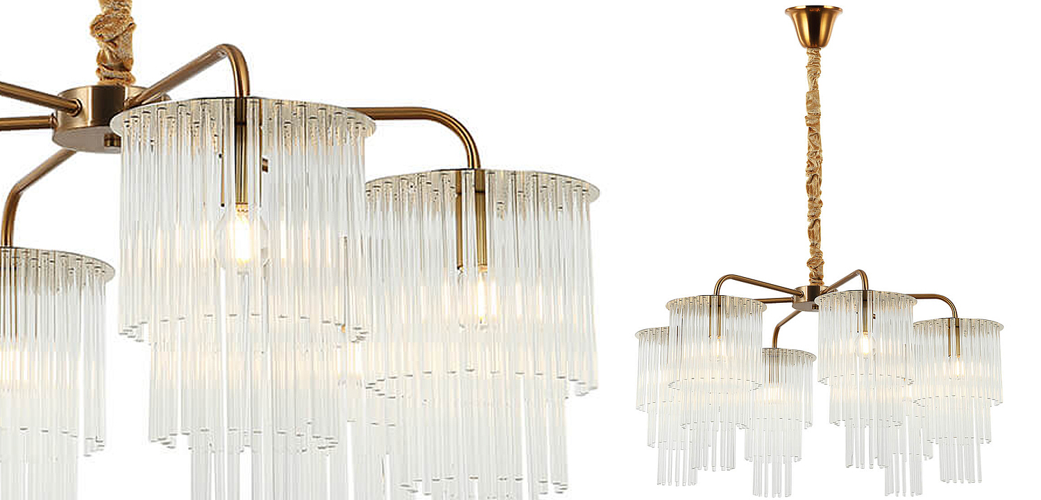 Люстра Harrison Chandelier gold 6 lamp Люстра Harrison Chandelier gold 6 lamp - Loft-Concept в Липецке
