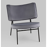 Мини-кресло District Lounge велюр серый варинант исполнения - 1 | Loft Concept в Липецке