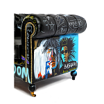 Кресло "Баския и Уорхол" Basquiat Warhol graffiti chair натуральная кожа варинант исполнения - 3 | Loft Concept в Липецке