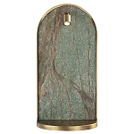 Настенный светильник зеленого цвета с бронзовой рамкой овальной формы с полкой Herbarium  варинант исполнения - 2 | Loft Concept в Липецке