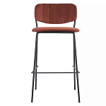 Стул барный с широкой полукруглой спинкой Chair Smooth Shapes варинант исполнения - 1 | Loft Concept в Липецке