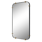 Зеркало настенное в черной металлической раме Mirror Cardinal варинант исполнения - 1 | Loft Concept в Липецке