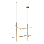 Люстра с 6-ю  пересекающимися цилиндрическими плафонами на тонких тросах Trumpet tube варинант исполнения - 6 | Loft Concept в Липецке