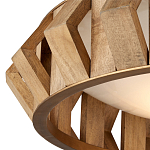 Люстра круглая из толстых деревянных реек Wooden Slats варинант исполнения - 1 | Loft Concept в Липецке