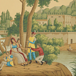 Обои ручная роспись Views of Italy Crepuscule варинант исполнения - 1 | Loft Concept в Липецке