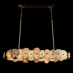 Подвесной светильник с фигурными элементами из белого алебастра Cryptocrystalline Stone варинант исполнения - 4 | Loft Concept в Липецке