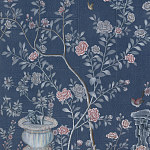 Обои ручная роспись Houghton Dark Blue варинант исполнения - 4 | Loft Concept в Липецке
