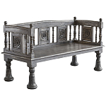 Деревянная скамья из массива манго Casco Grey Mango Bench варинант исполнения - 1 | Loft Concept в Липецке