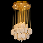 Люстра с овальными подвесками из натурального камня Spatial Composition варинант исполнения - 1 | Loft Concept в Липецке