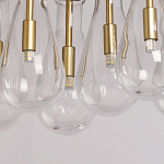 Люстра с 7-ю прозрачными плафонами из стекла в форме капли Lucid Rain  варинант исполнения - 8 | Loft Concept в Липецке