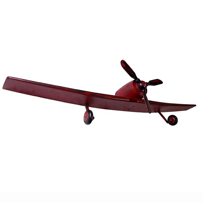 Полка книжная красная в виде самолёта в стиле лофт FLY Красный в Липецке | Loft Concept 